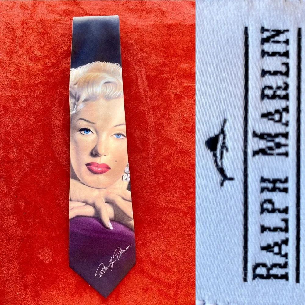 RALPH MARLIN Wearable Art MARILYN MONROE Necktie Made in USA